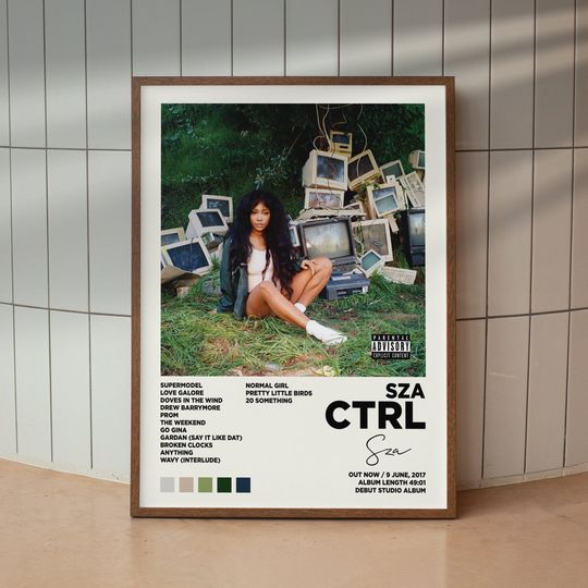 Discover SZA - CTRL Album Cover Poster, Home Decor, Wall Art Print