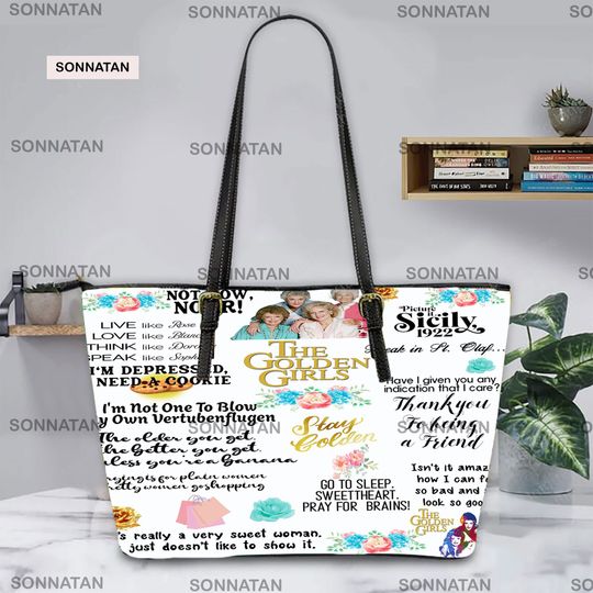Discover The Golden Girl Leather Tote Bag