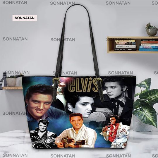 Discover Elvis Presley Leather Tote Bag, Music Leather bag