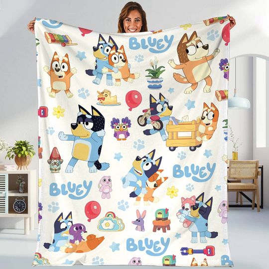 Discover Personalized BlueyDad Dad Fleece Blanket