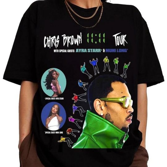 Discover Chris Brown 11:11 Tour 2024 Fan Gift Shirt