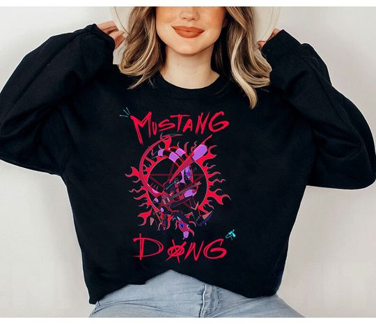 Discover Hazbin Hotel Blitzo Mustang Doing Sweatshirt, Helluva Boss Blitzo Art Sweatshirts