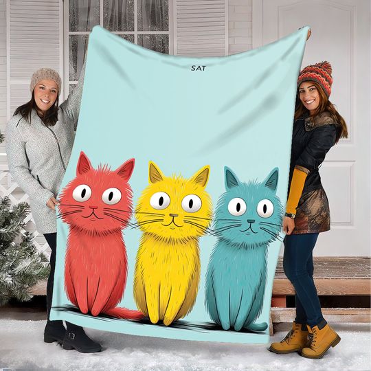 Discover Throw Blanket for Couch, Sofa, Bed - Gift for Cat and Dog Lovers