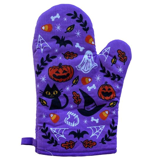 Discover Halloween Scene Oven Mitt