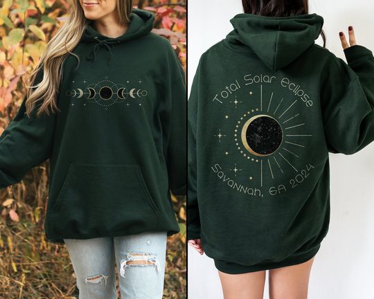 Discover Custom Total Solar Eclipse Hoodie | Path of Totality Hoodie
