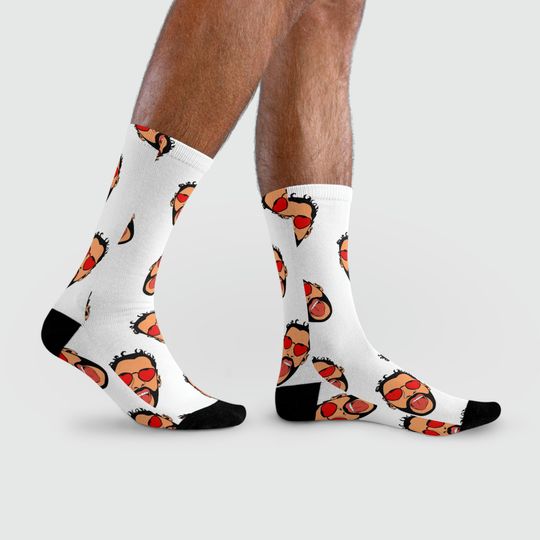 Discover Bad Bunny Sublimation Crew Socks