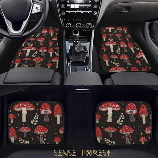 Discover Cottagecore Red Magic Mushroom Car Mats