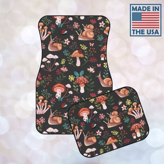 Discover Snail Mushroom Car Mat Cottagecore Decor