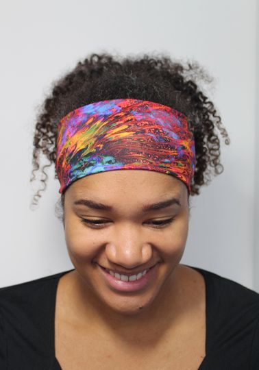 Discover Yoga Running Headband, Peacock Sport Headband