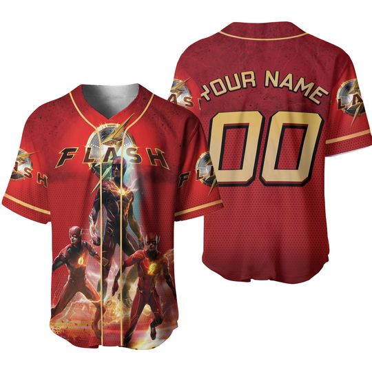 Discover Personalized The Flash DC Comics 2024 Baseball Jersey