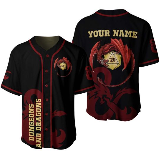 Discover Personalized DnD Dungeons and Dragons Baseball Jersey