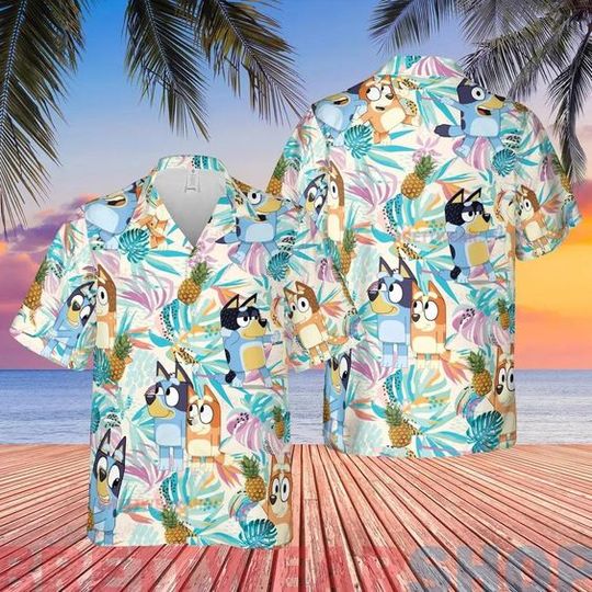 Discover BlueyDad Hawaiian Shirt, BlueyDad Family Aloha Shirt