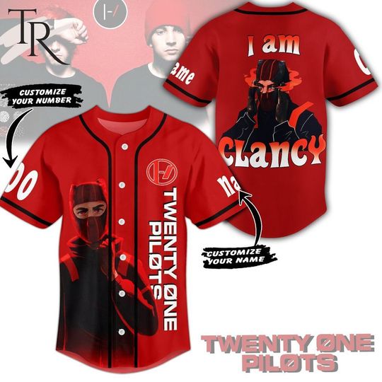 Discover Custom Pilotss band I Am Clancy Baseball Jersey