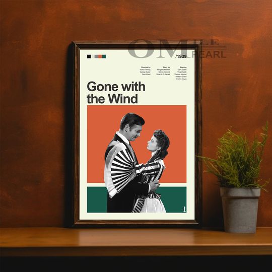 Discover Mid Century Modern Gone with the Wind Movie Poster