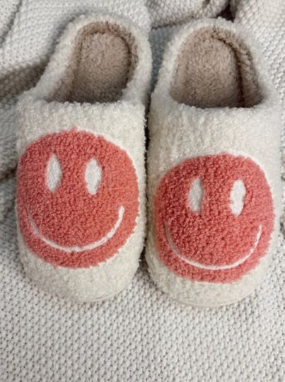 Discover Pink Emoji Slippers