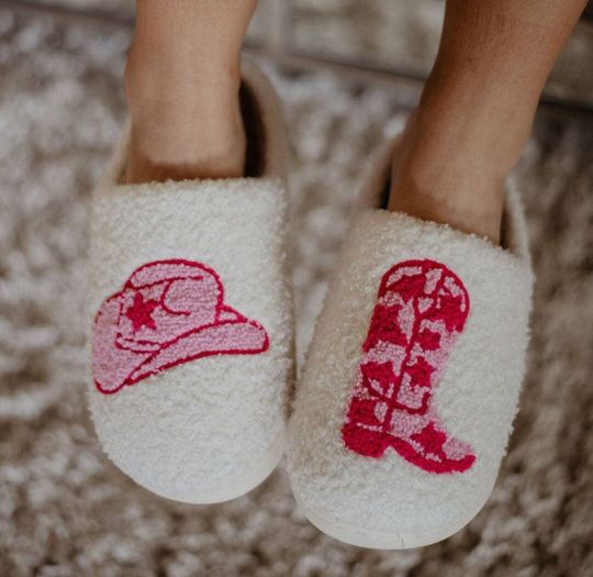 Discover COWGIRL HAT BOOT Slippers | Western Slippers