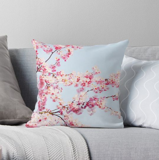 Discover Japanese Cherry Blossom Throw Pillow