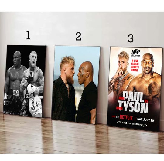 Discover Custom Custom Jake Paul Vs Mike Tyson 2024 Poster