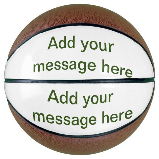 Discover Simple minimal green add your text name photo cust basketball