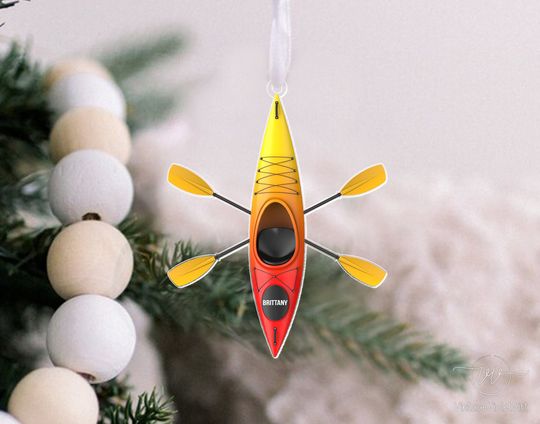 Discover Personalized Kayak Ornament, Decor Ornament