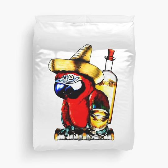 Discover party parrot logo - toast to victory Duvet Cover
