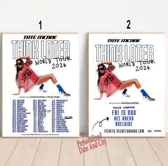 Discover Custom Tate McRae Announces New Album 'Think Later' Alongside World Tour 2024 Poster