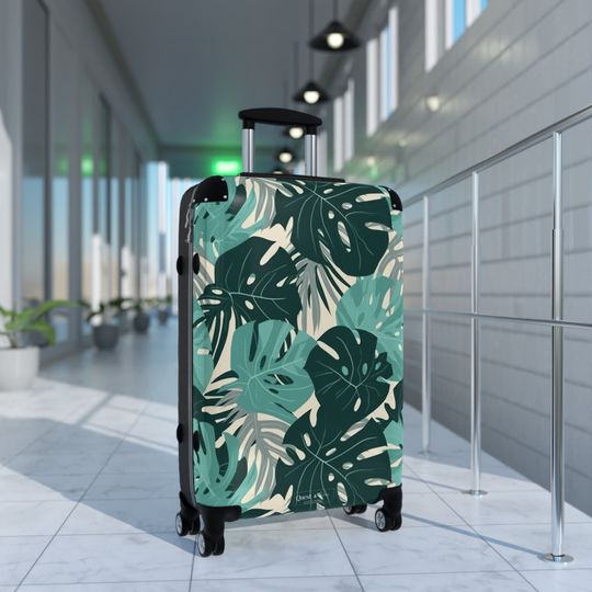 Discover Tropical Monstera Leaves Suitcase