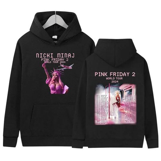 Discover Rapper Nicki Minaj Pink Friday 2 2024 World Tour Print Hoodie