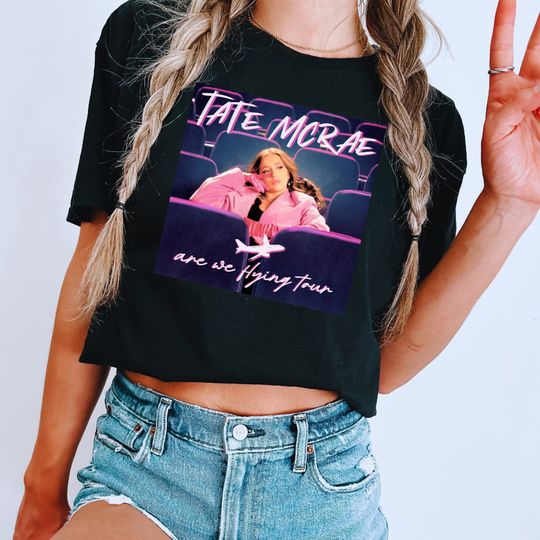 Discover Tate McRae - Are We Flying Tour - White + Pink Font