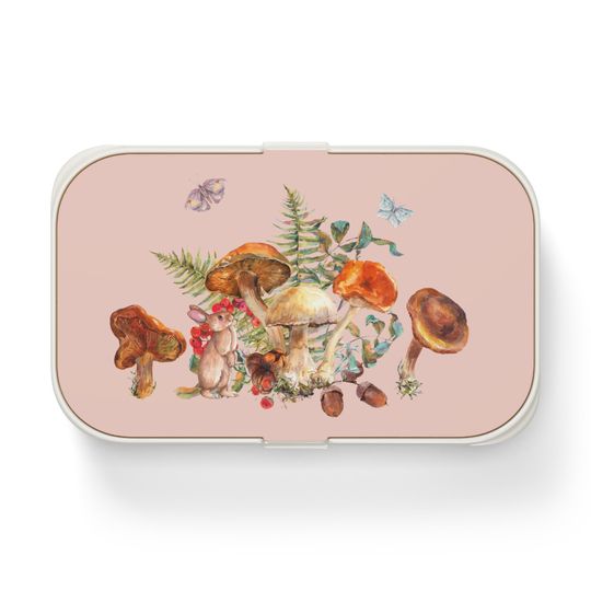 Discover Cottagecore Adult Bento Lunch Box with Utensils, Adult Lunchbox, Eco Friendly Lunch Box