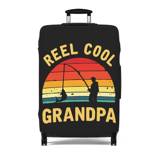 Discover Grandpa Luggage Cover, Fishing Love Luggage Cover
