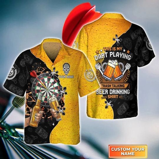 Discover Custom This Is My Dart Playing Hawaii Shirt, Custom Dart Shirt, Darts Lovers Shirt