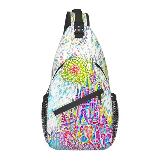 Discover Theme Park Bag Castle Fireworks Chest Bag