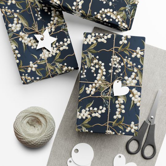 Discover Winter Blooms Traditional Victorian Style Wrapping Paper