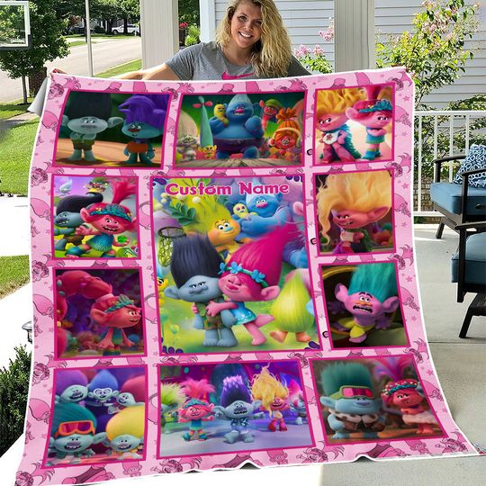 Discover Personalized Name Trolls Blanket