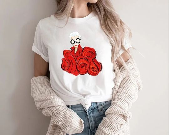 Discover Iris Apfel T-Shirt, RIP Iris Apfel 1921 - 2024 Shirt