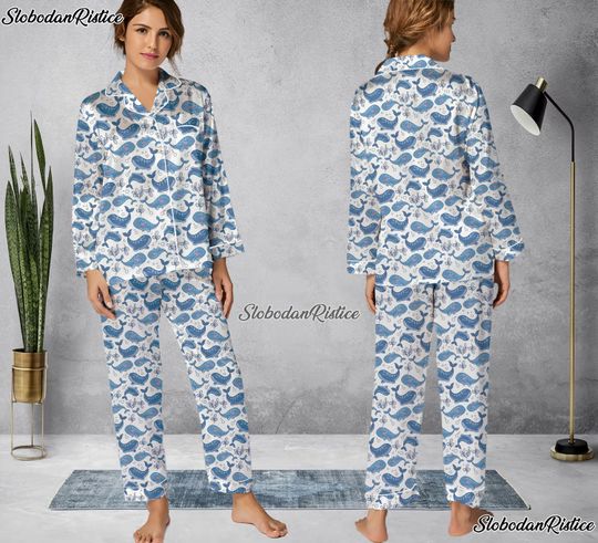 Discover Vintage Whale Pajama Set, Vintage Whale Pajama Set