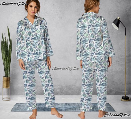 Discover Vintage Fish Pajama Set, Vintage Fish Pajama Set