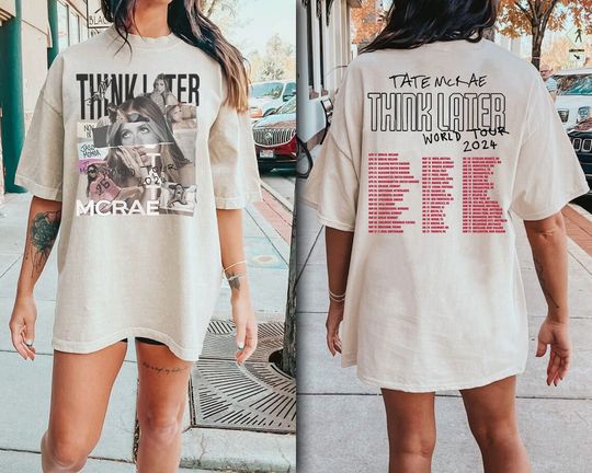 Discover Tate McRae Shirt, The Think Later World Tour Shirt