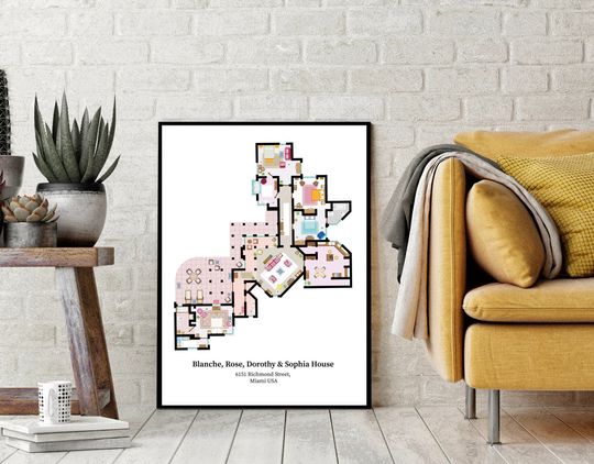 Discover Stay Golden TV show, house Floor Plan poster
