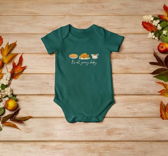 Discover It's All Gravy, Baby Infant Fine Jersey Bodysuit | Thanksgiving Bodysuit