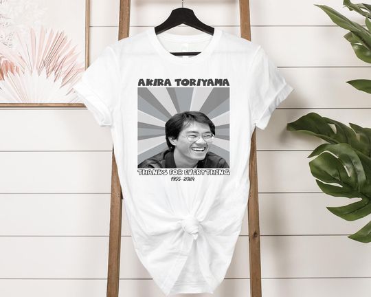 Discover Akira Toriyama Shirt, 68 Years Akira Toriyama Thank You Signature Shirt