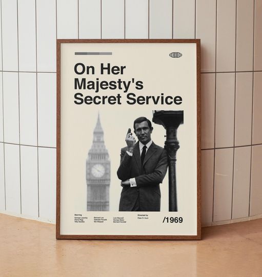 Discover On Her Majesty's Secret Service James Bond Wall Art Poster