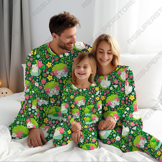 Discover Shaymin Cute Family Pajamas Shaymin Green Matching