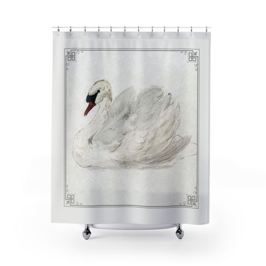 Discover Swan, Swan Shower Curtain, Swan Lover, Shower Curtains