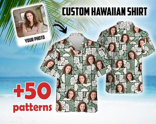 Discover Custom Hawaiian Shirt With Your Image, Custom Face Aloha Shirt
