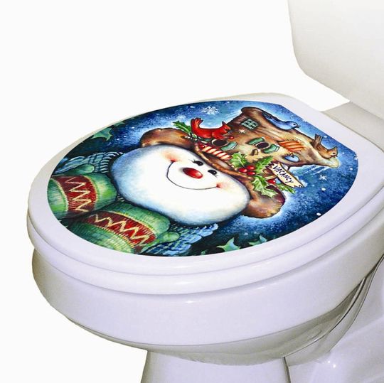 Discover Holiday Toilet Tattoos / Snowman Toilet Seat Cover