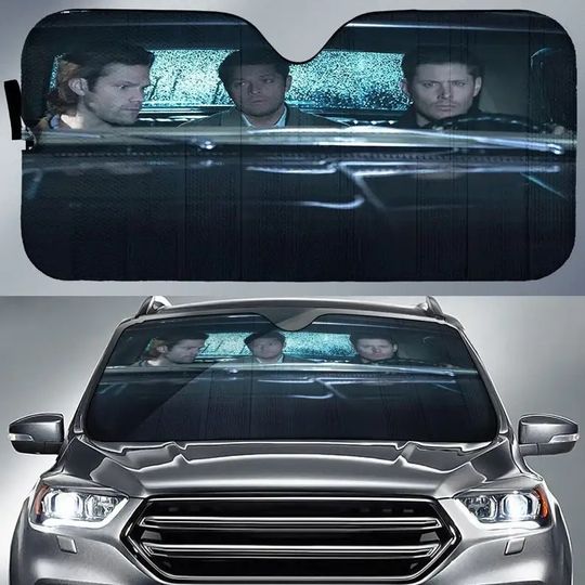 Discover Supernatural Movies Sam Dean Winchester Castiel Car Sun Shade