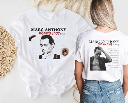 Discover Marc Anthony History 2024 Tour Shirt, Marc Anthony Shirt, Music Tour 2024