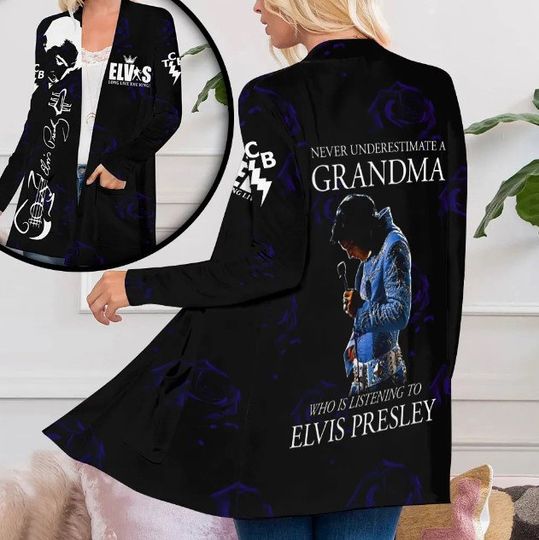 Discover Elvis Presley 3D All Over Printed Womens Patch Pocket Cardigan